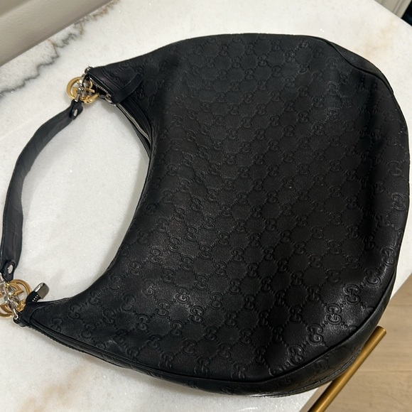 GUCCI Gussimo Large Hobo Leather Bag and Belt, Size 36 - Picture 14 of 16